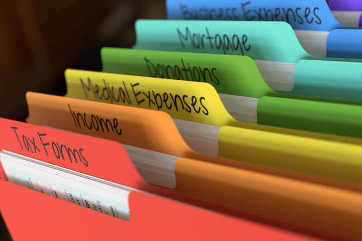 Colorful tax folders free image download